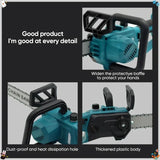 Makita 600W Handheld Brushless Woodworking Chainsaw Power Tool 12-inch Cordless Blue Electric Chainsaw For Makita 18/20V Battery