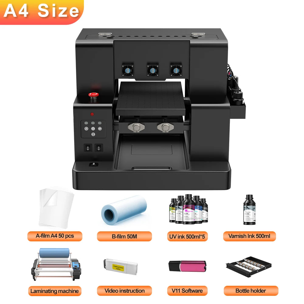 A3 UV Printer Impresor A3 L805 UV DTF Printer Machine UV Flatbed Printer For Bottle Wood Metal A4 UV DTF Printer Sticker Printe