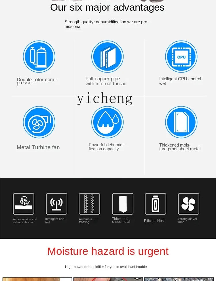 Dehumidifier Industrial High-Power Basement Dehumidifier Commercial Household