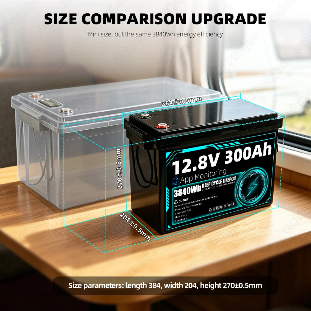 12V 300Ah Lifepo4 Battery Pack Support APP Monitoring Grade A 12.8V Lithium Iron Phosphate Rechargeable Cells DIY 24V 300AH For RV EV Home Energy Storage System Campsite Power Supply equipment Fast Delivery