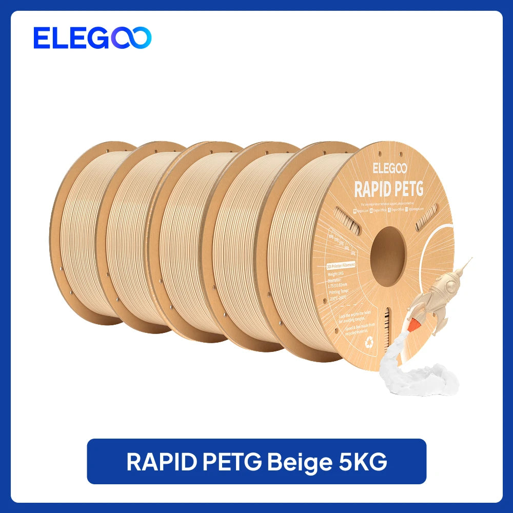 ELEGOO 4KG/5KG/10KG 1.75mm Rapid PETG Filament