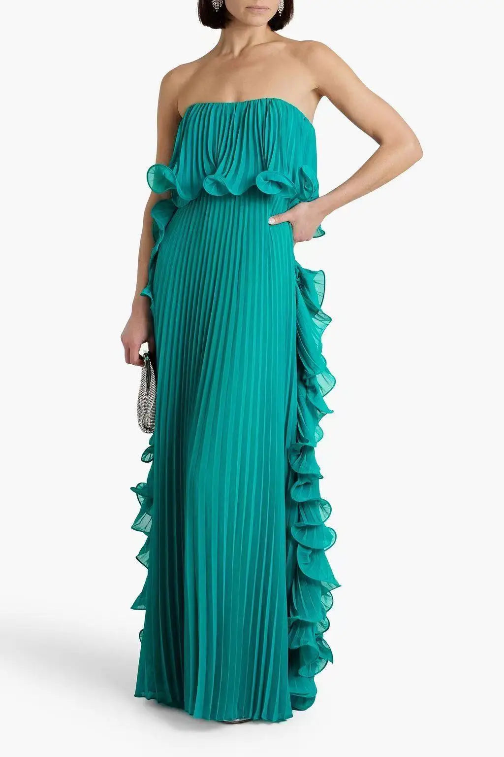 Summer Beach Sexy Bal Long Dr Women's Strapl Gown High Waist Polyester Material No Sve Fairy Skirt Sle