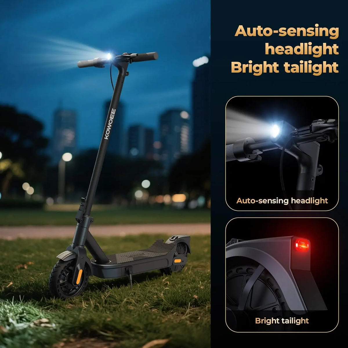 Electric Scooter 500W Motor 20 MPH 20 Mile Max Range 8.5" Foldable E-scooter Dual Suspension APP Control for Adults Commuting