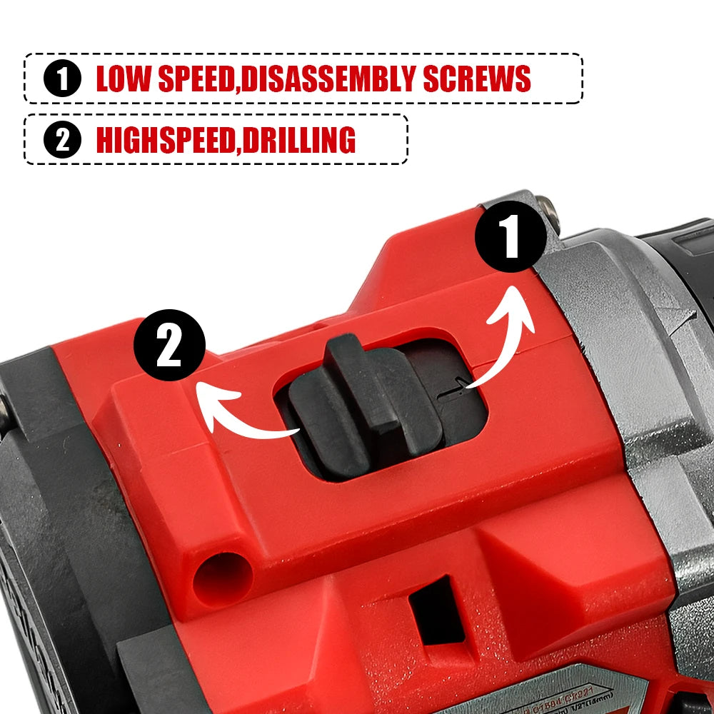 M-WALK Professional Brushless Impact Drill Compact & Lightweight Design Stepless Electric Drill For M 18V Battery Pin
