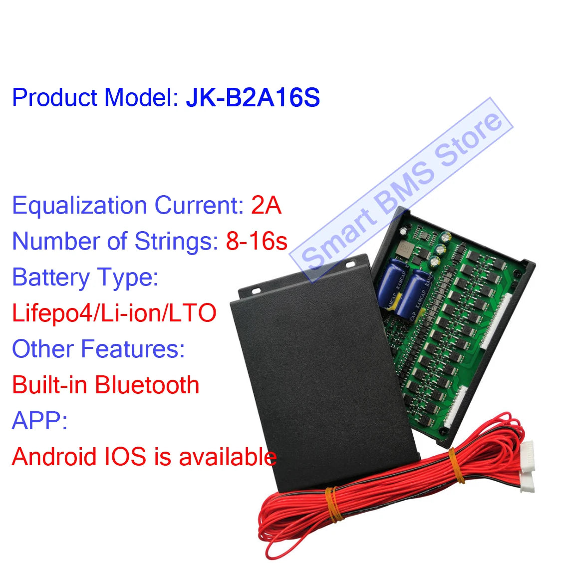 Jikong JK BMS 40A 60A 80a 200a Active Balance BD6A17S8P BD6A20S8P BD6A24S8P 8s 13s 17s 20s 24s Smart JK Bms Bt RS485 Connector