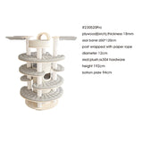 1.7m Extra Large Multi-Level Luxury Wooden Cat Tower E0 Plywood Cat Condo with Paper Rope Scratching Post for Multiple Cats
