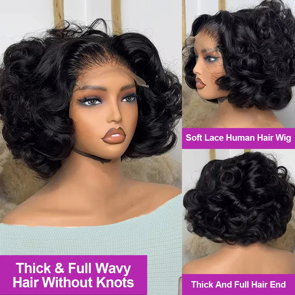 250% Density Body Wave Glueless Wigs Ready To Wear And Go Human Hair PrePlucked Water Wave 13x6 Hd Lace Frontal Wig Human Hair