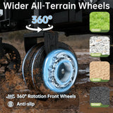 Heavy Duty Foldable Wagon Cart with All-Terrain Wheels, 480LBS Capacity for Gardening Shopping Beach Camping