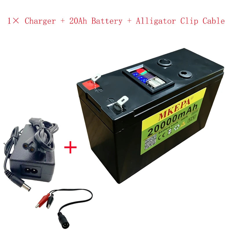 12V 13.8/20Ah Portable Battery USB & DC Ports For Sprayer,Phone Charging,Lighting,Home Backup Power,Camping & Outdoor Activities
