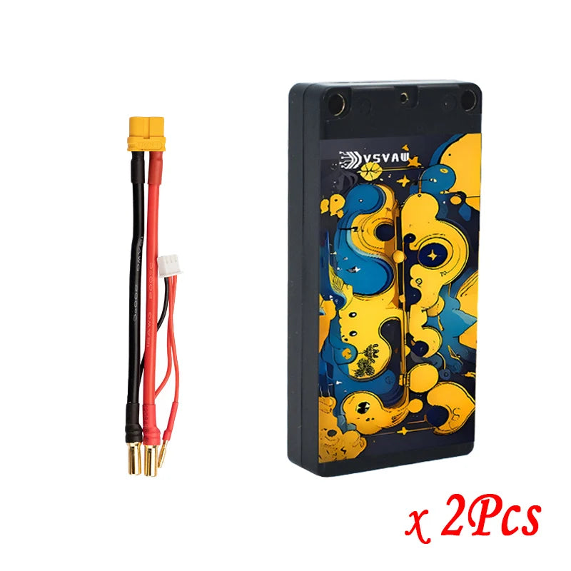2Pcs GNB Lipo Battery 2S 7.4V 7.6V 4600mAh 5800mAh 6800mAh 120C 130C 140C HV Shorty Hard Case With 5MM T Plug For RC Car Boat