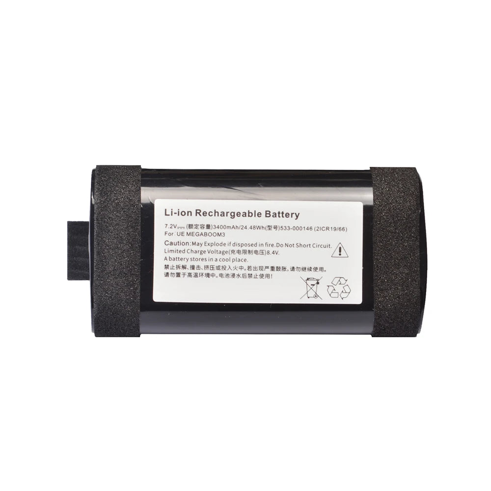 533-000164 Speaker Battery 7.2V 3400mAh for Logitech UE Megaboom 3 Digital Battery
