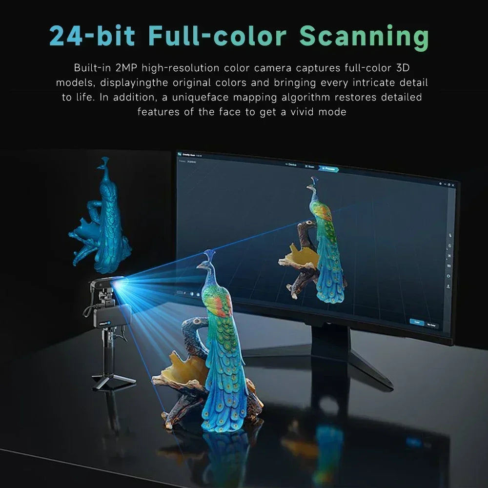 Creality CR-Scan Ferret Pro 3D Scanner Handheld Anti-shake Tracking WiFi6 24-bit full-color Wireless Scanning 0.1mm Accuracy