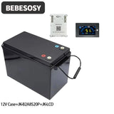 Case 12V 280AH DIY Battery Case Portable Battery Box 230AH 4S Optional 200A BMS 2A Active Balance TFT LCD Tape Bolt For RV