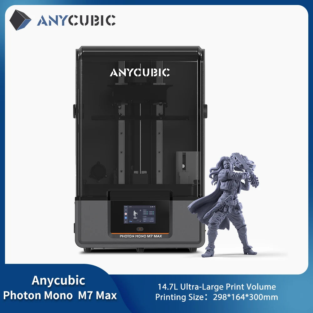 ANYCUBIC Photon Mono M7 Max AE LCD 3D Printer with 13.6" Intelligent Release 2.0 Precision Control Print Size 298*164*300mm