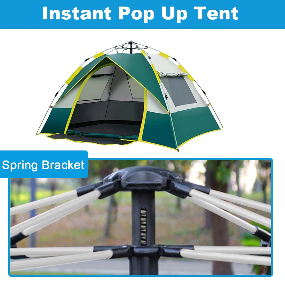2-3 / 3-4 Person Tent Pop Up Tent Water-resistant Portable Instant Automatic Camping Tent for Outdoor Camping Hiking Backpacking