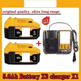 100% Original 20V 5.0Ah MAX Battery Power Tool Replacement for DeWalt DCB184 DCB181 DCB182 DCB200 20V 5A 6A 18Volt 20v Battery.