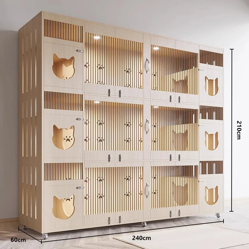 Cross-border cat boarding cabinet display cabinet cat villa three-story super large space cat cage cat nest pet supplies
