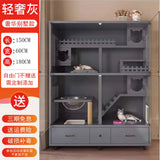 Cat Villa Solid Wood Panoramic Cat Cage Large Free Space  House Home Indoor Luxury