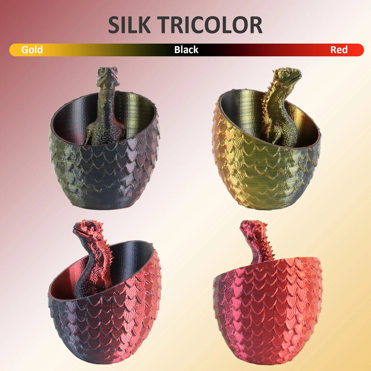 Geeetech 5Kg Three Tri Color Silk PLA Filament , 3D Filament 1,75 mm Spool Wire  (+/-0.03mm) Vacuum packaging, special color