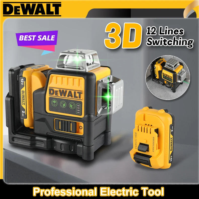 Dewalt DW089LG 3 Sides*360 Degree Vertical Lines Horizontal Green Light