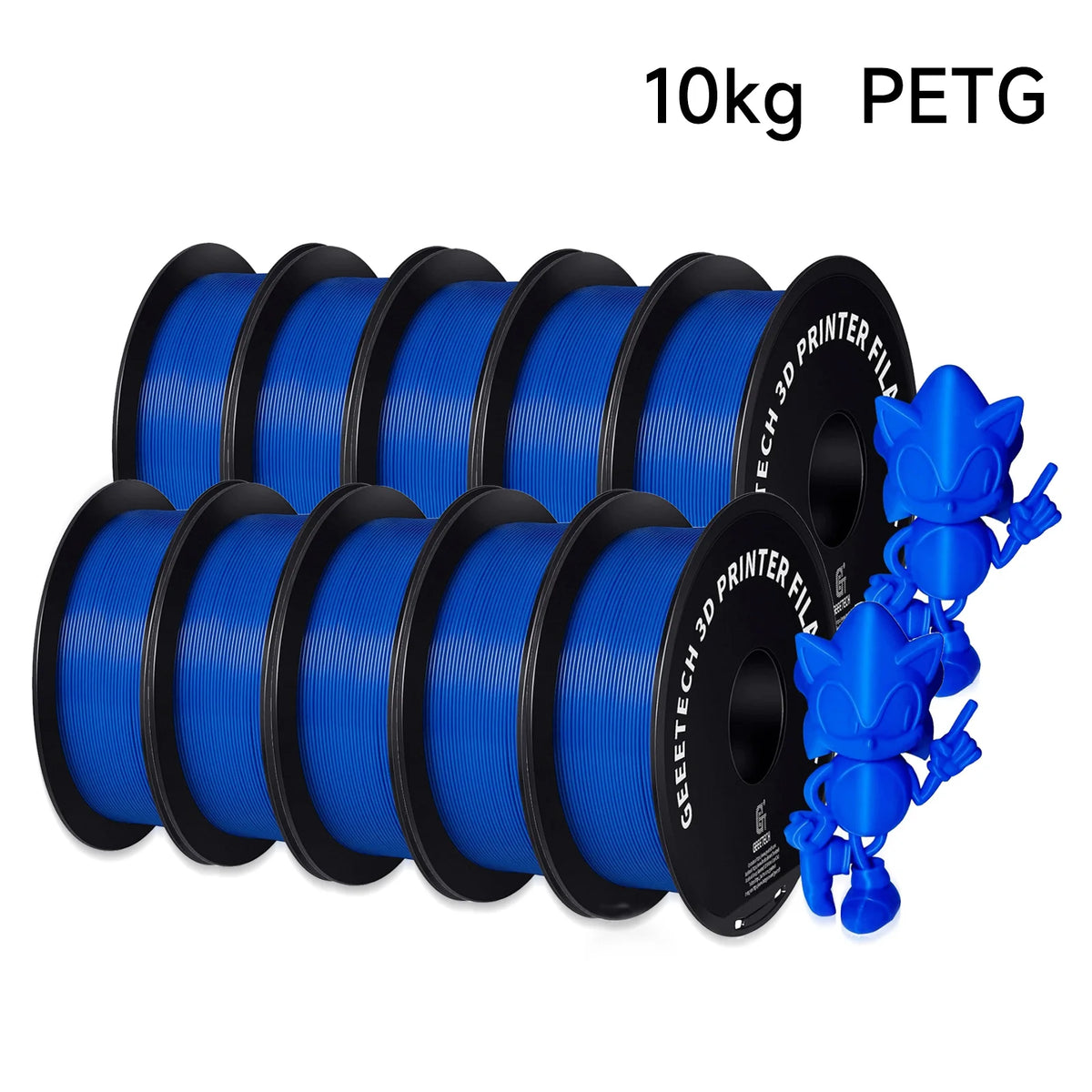 Geeetech PETG 10kg 1.75mm Filament 3d print wire Vacuum Packaging Local Warehouses Colorful Plastic for most FDM 3D printer