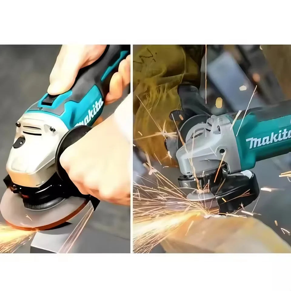 Makita DGA404 125mm Brushless Lithium Electric Angle Grinder Rechargeable Cutting Machine High Power Polishing Machine 18V