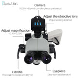 Dental Microscope With Camera Continuous Zoom Dental Root Canal Microscope With LED Light Clip On Chair Table Dental Equipment