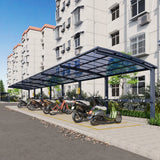 Modern Aluminum Carport Single L-shape Customized Outdoor Garden Parking Shelter for Driveway Yard Garden Canopy Tent