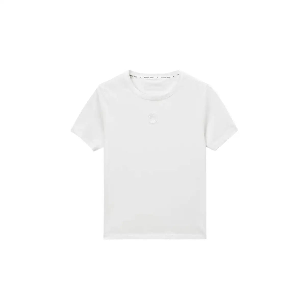 Slim Fit New Women's Moon Embroidered Short Sleeve T Shirt Summer Fashion High Street Casual Basic Round Neck Versatile Top