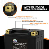 Motorcycle Battery 12V LiFePO4 Lithium Ion 4L-BS 160CCA Size-113x70x89mm Built-in BMS Board Lithium Phosphate Ion Battery