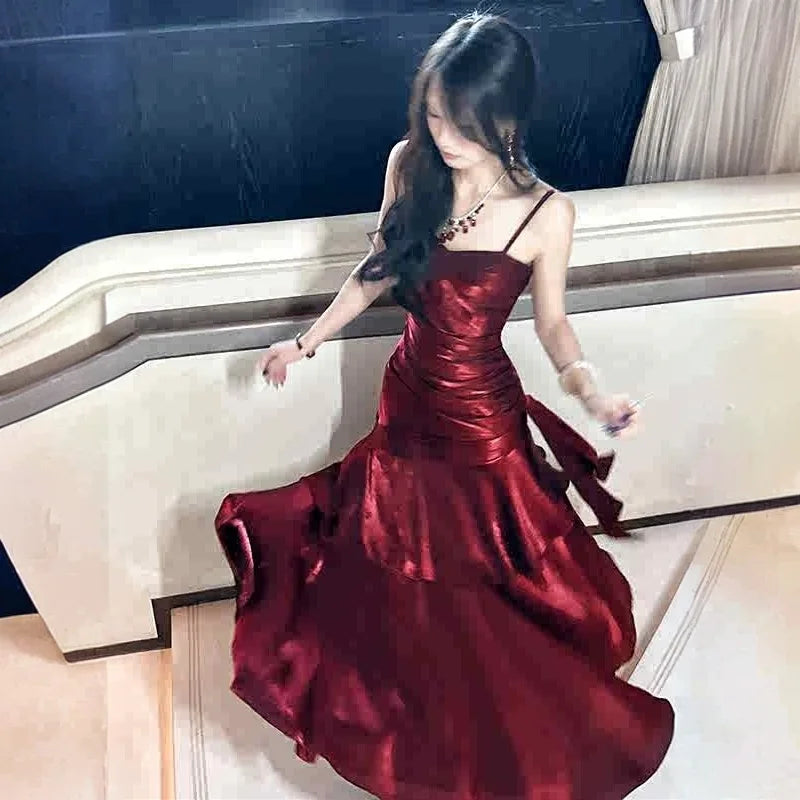 Elegant Mermaid Tulle Skirt Off-Shoulder Birthday Dress Candlelight Night Song Luxury Strapless Gown for Women Summer Party D...