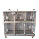 High-quality 304 Stainless Steel Pet Cages, Six-position Dog Cages