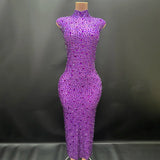 Elegant Rhinestone Party Dresses luxurious Celebration Birthday Dress Wedding Ball Sparkles Couture For Baby Shower Dress