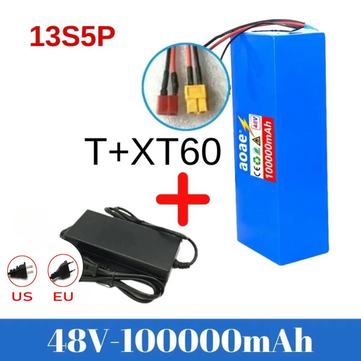 48V 100ah 13s5p Lithium Battery Pack 48v 100000mAh 250W-2000W Citycoco Motorized Scooter Batteries Built in 50A BMS