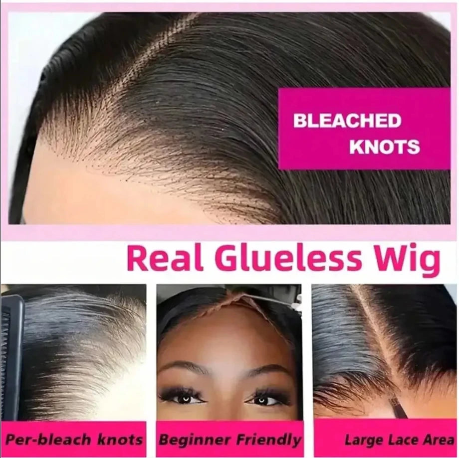 5x5 Glueless Wig 34 Inch 250 Density Bone Straight 13x6 13x4 HD Transparent Lace Frontal Wig Brazilian For Women