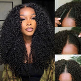 200 Density Upgrade Glueless V Part Wig Curly Wave Human Hair No Leave Out Ready To Wear Water Wave Human Hair Wigs 30 32 Inch