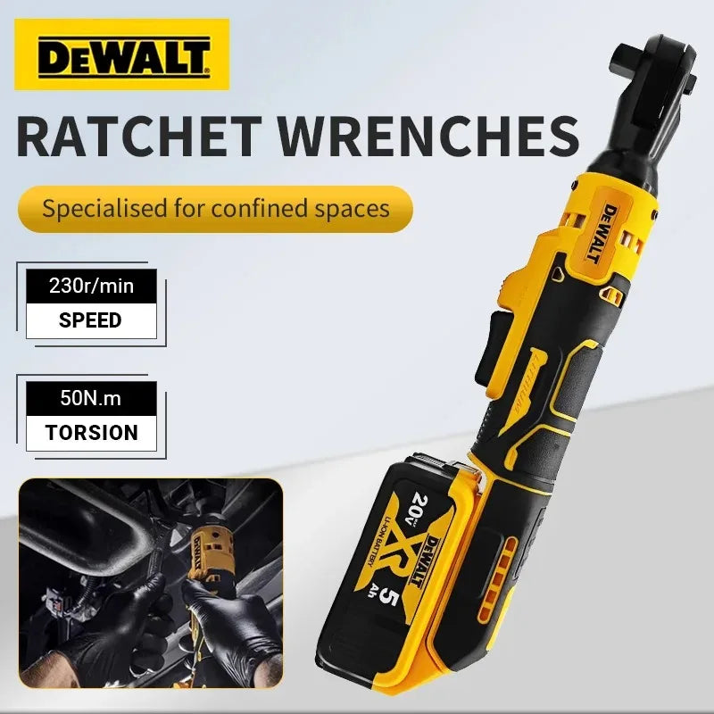 DeWALT Right Angle Electric Wrench Truss Lithium Battery Torque Ratchet Wrench Stage Mount Suitable for DeWALT 20 Volt Batteries