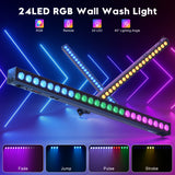 U'King 1/2Pcs 60W RGB 24LED Wall Wash Light Bar DMX512 Stage Light Bar DJ Lights For Wedding Disco Party Church Music Show