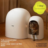 Cat Litter Box Cats Litter Drawer Fully Enclosed Large Size Cat Toilet Corridor Deodorant Anti-splashing Table Cat Supplies