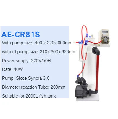 Aqua Excel's Alkaline Reactor, R5, R6, AE-CR, 50S, 60S, 81S, 90S, 100S