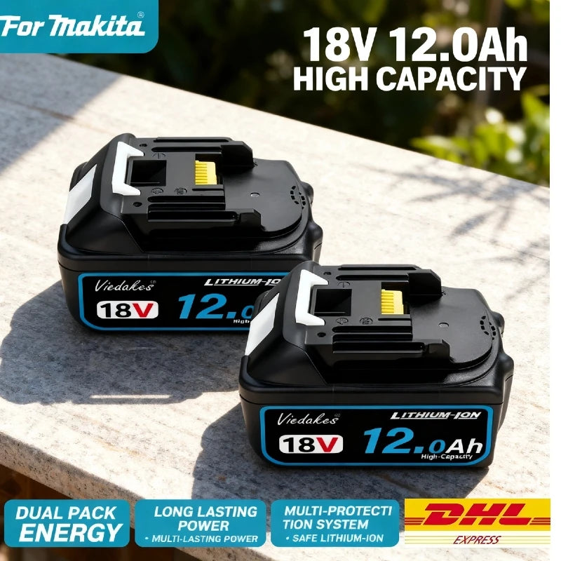 BL1860 for Makita 18V 8Ah Original Battery BL1830 BL1860 BL1850B Tool Battery Compatible for Makita 18 Volt Wireless Grinder