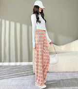 Ins Trendy Korean Style Women Ice Silk Straight Pants, Spring Autumn New Draped Slim All-Match Student Commute Trousers
