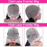 Body Wave HD Lace Front Wigs Human Hair 200 Density FB 30 13x6 HD Transparent Lace Frontal Brazilian Wigs for Women 52 Inch