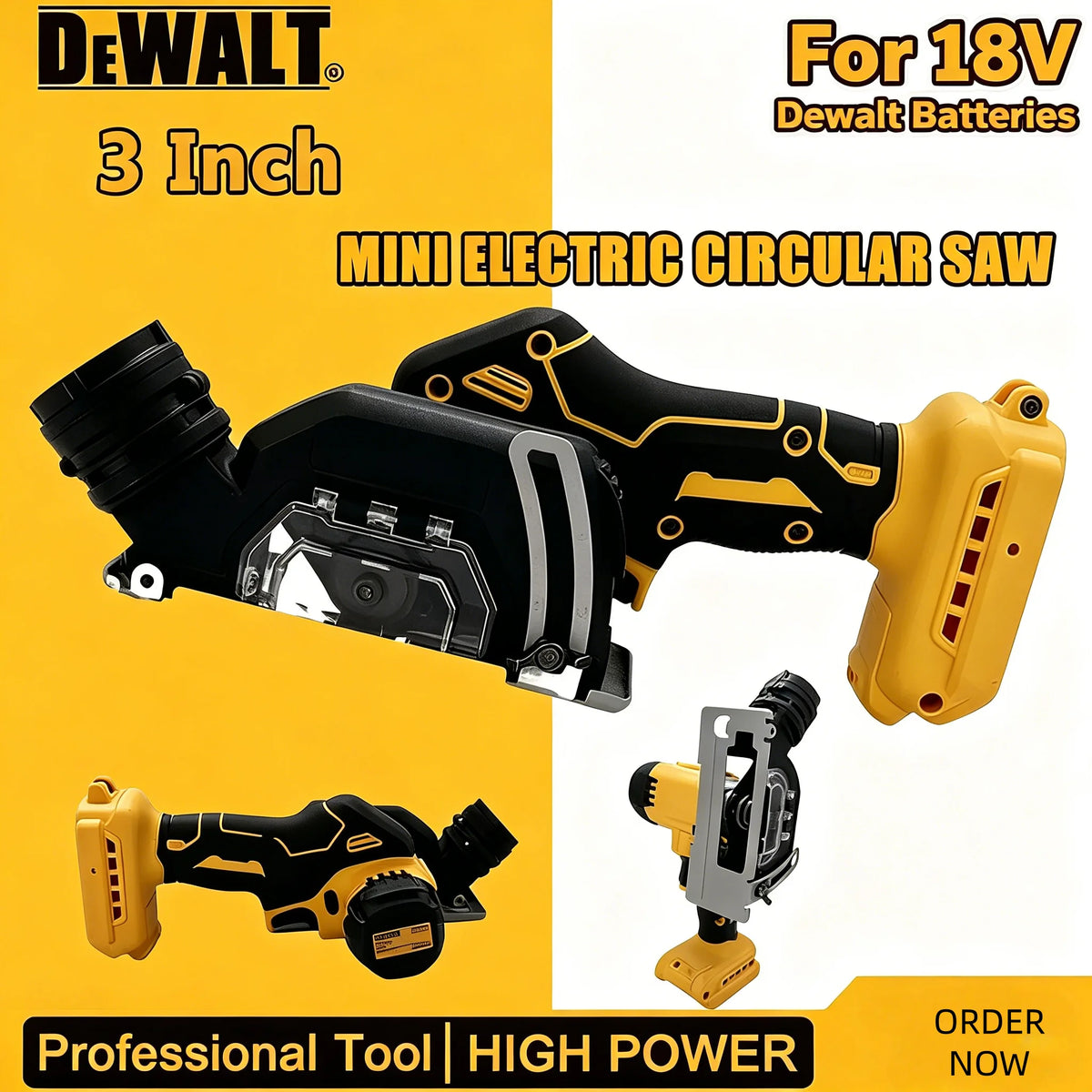 DeWALT 20V Cordless 3 Inch Mini Angle Grinder & Circular Saw Electric Cutting Grinding Power Tool for Metal Wood Cutting