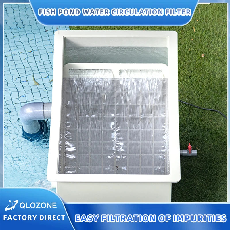 QihangRAS Home Use Garden Pond Filter 5m3/h Seive Filter for Koi Pond Aquaculture Equipment Aquarium Fish tank Mesh Sieve Filter