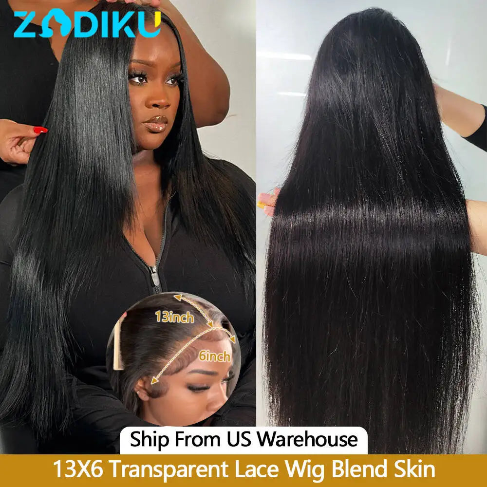 13x6 Ear To Ear HD Transparent Lace Front Wig 12-30inch Silky Straight