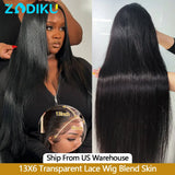 13x6 Ear To Ear HD Transparent Lace Front Wig 12-30inch Silky Straight