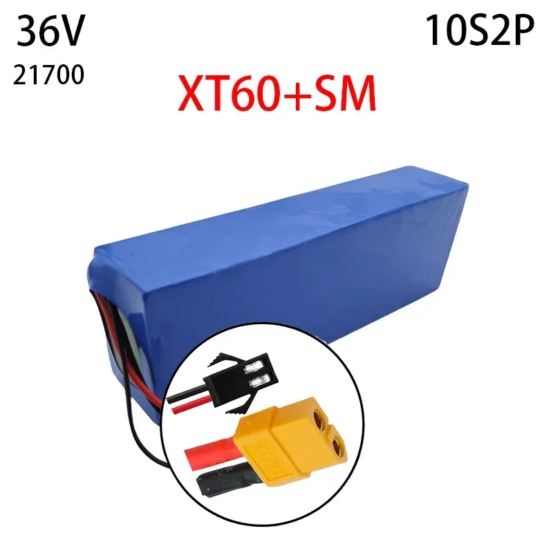 10S2P 36V 30Ah Suitable for Motorcycle Electric Bicycle 21700 5C Rechargeable Lithium Battery Pack, Suitable for Scooter BMS