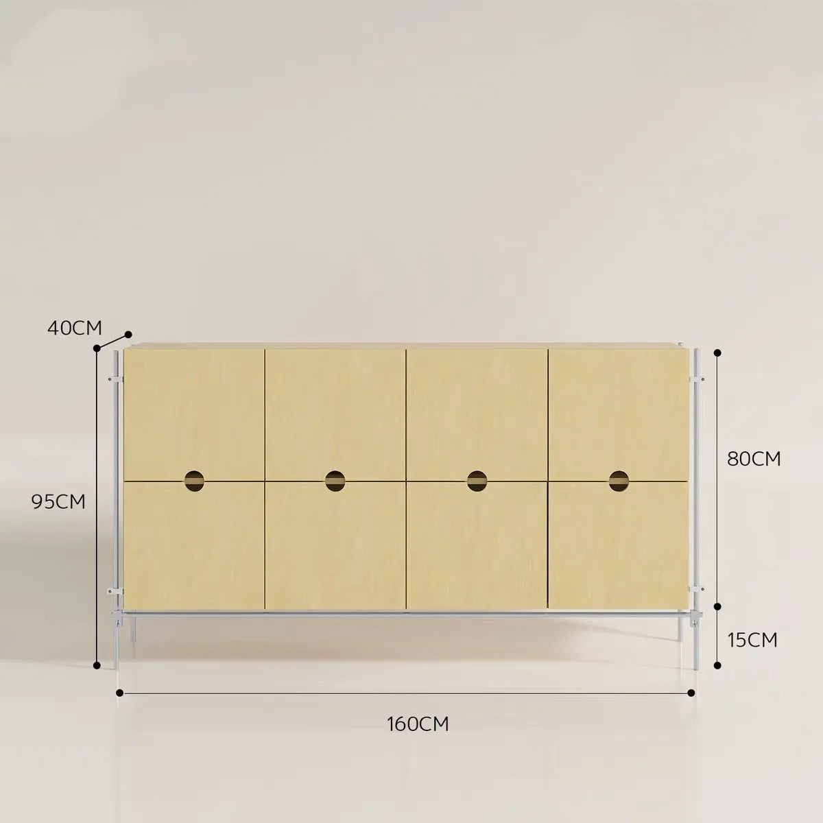 Birch marine board sideboard, industrial style dining room living room storage cabinet drawer living room multi-layer wall stora