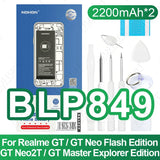 NOHON BLP985 BLP919 BLP887 BLP849 Battery For OPPO Realme GT Neo 5 3 2 5G 2T Replacement Phone Batteries